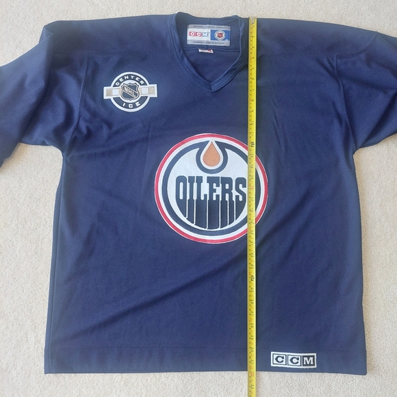 CCM Oilers Jersey, Official Licensed NHL Center Ice, Blank Back, Size XL - Picture 14 of 14